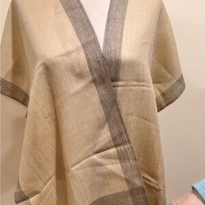 Pashmina - 2 solid color - Tan and Brown muffler - 72”/14.5”